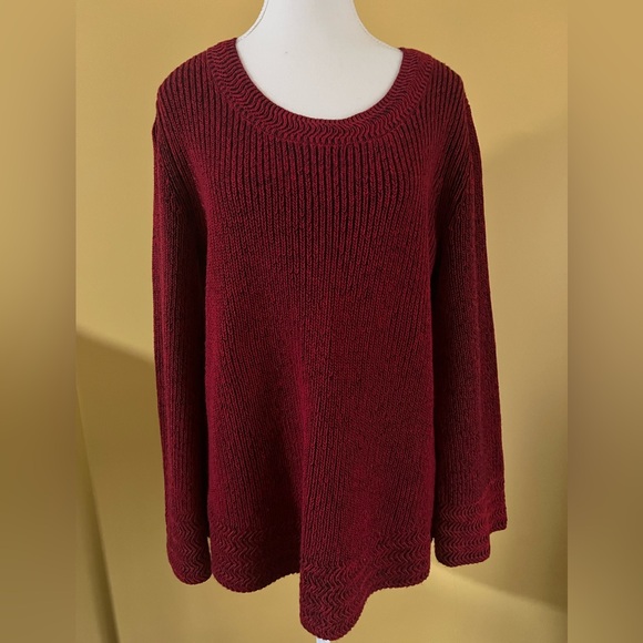 Style&Co bell sleeve cotton sweater -M - Picture 1 of 10